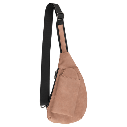 Personalized Creekside Crescent Leatherette Crossbody Bag