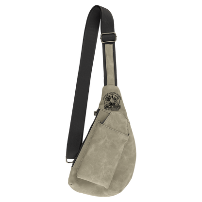 Personalized Creekside Crescent Leatherette Crossbody Bag