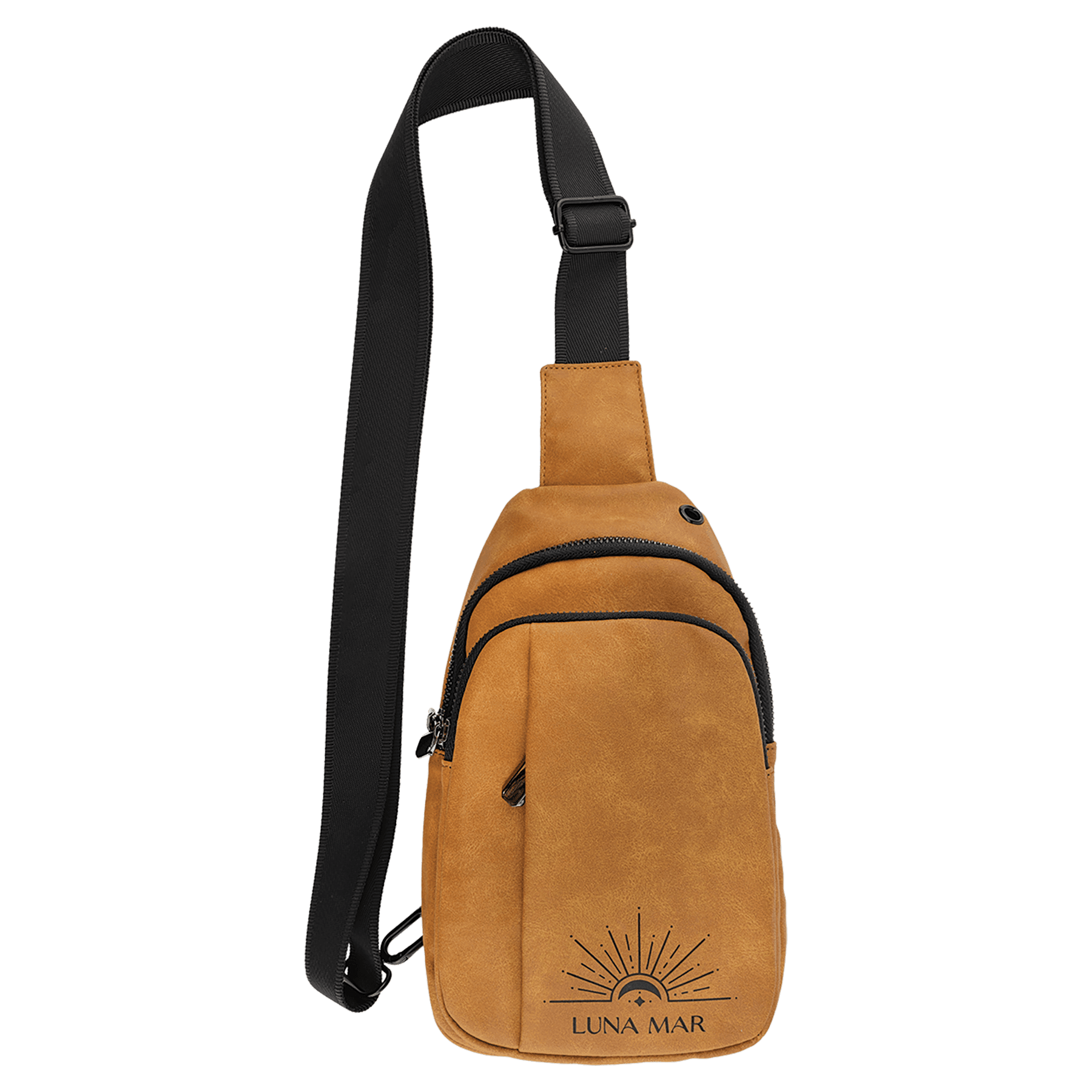 Explorer Crossbody Bag - Light Brown - Laserable Leatherette - Smalltown Connetchin