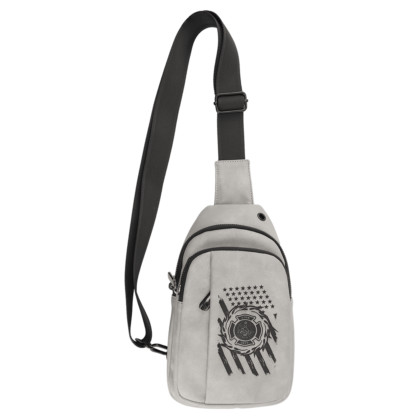 Explorer Crossbody Bag - Light Gray - Laserable Leatherette - Smalltown Connetchin