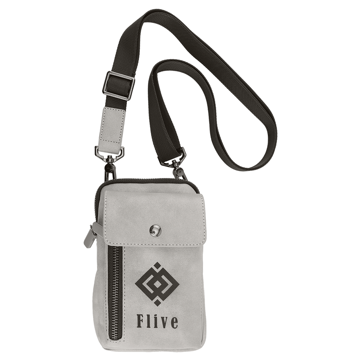 Urban Crossbody Bag - Light Gray - Laserable Leatherette - Smalltown Connetchin