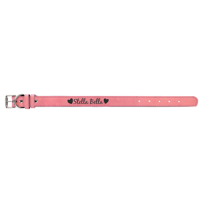 Dog Collar - Medium 19" x 1" Leatherette - Custom