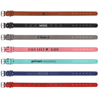 Dog Collar - XL 27" x 1 1/4" Leatherette - Custom