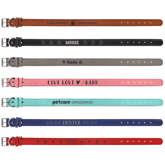 Dog Collar - XL 27" x 1 1/4" Leatherette - Custom