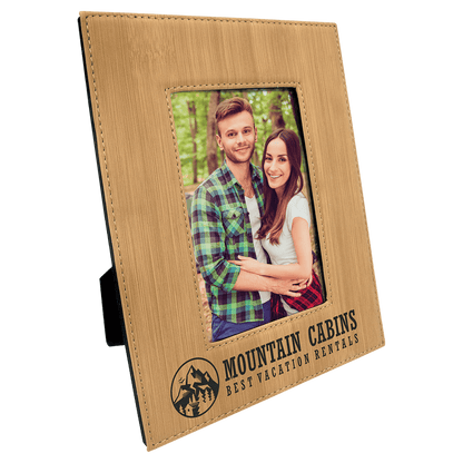 Photo Frame 4" x 6" Leatherette - Custom