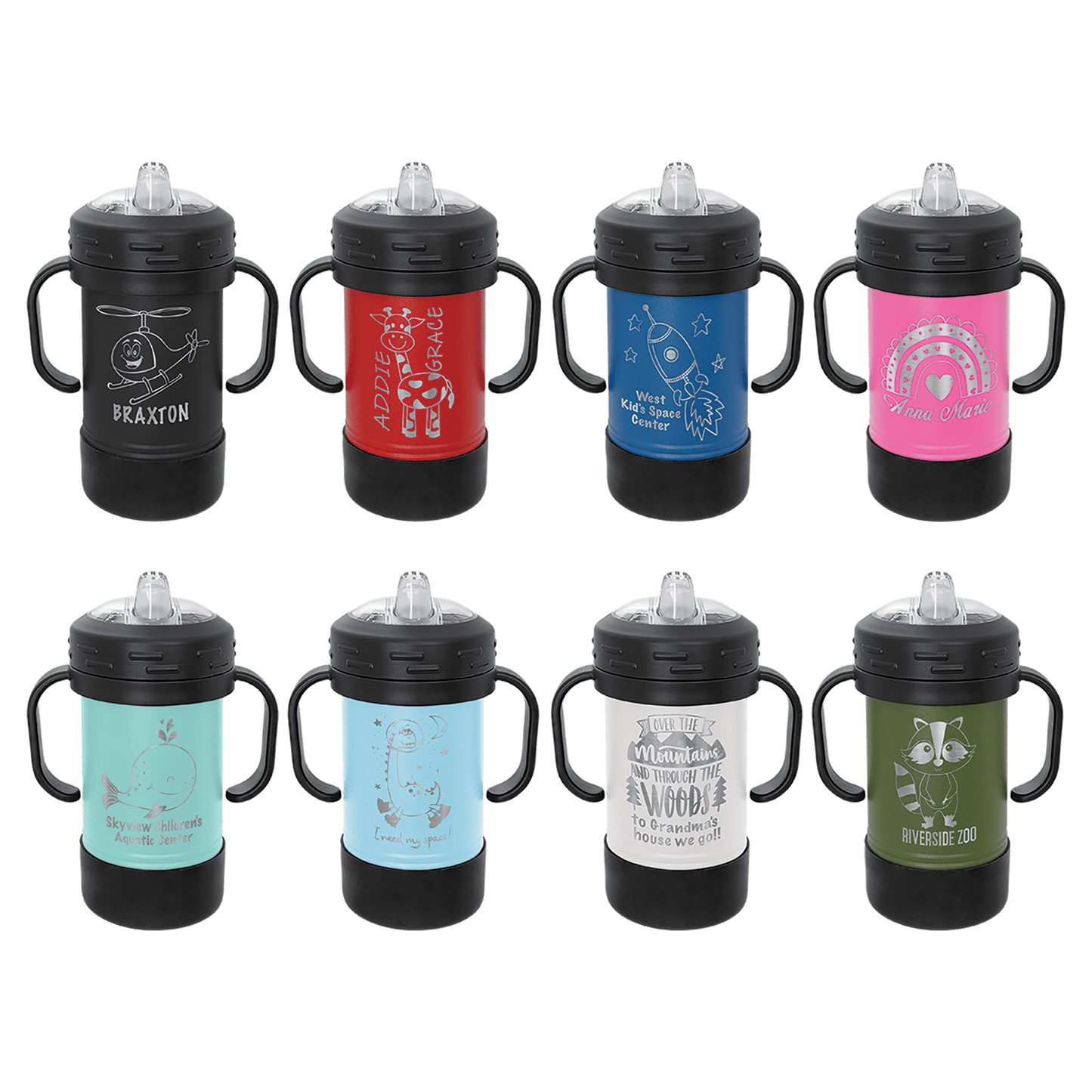 Custom Engraved Sippy Cup – 10 oz Insulated