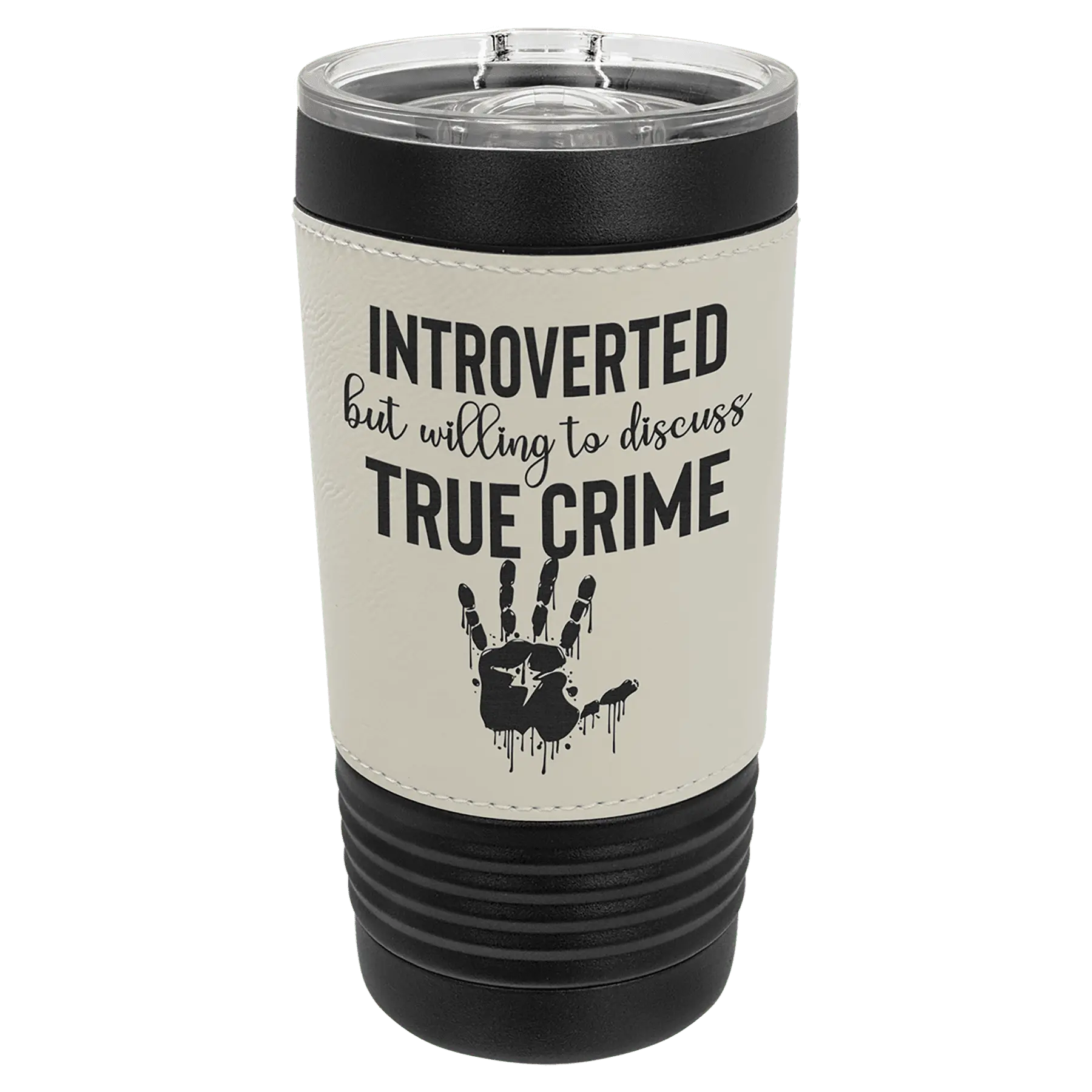 20 oz. - Leather Wrapped - Insulated Ringneck Tumbler with Slider Lid - Custom JDS