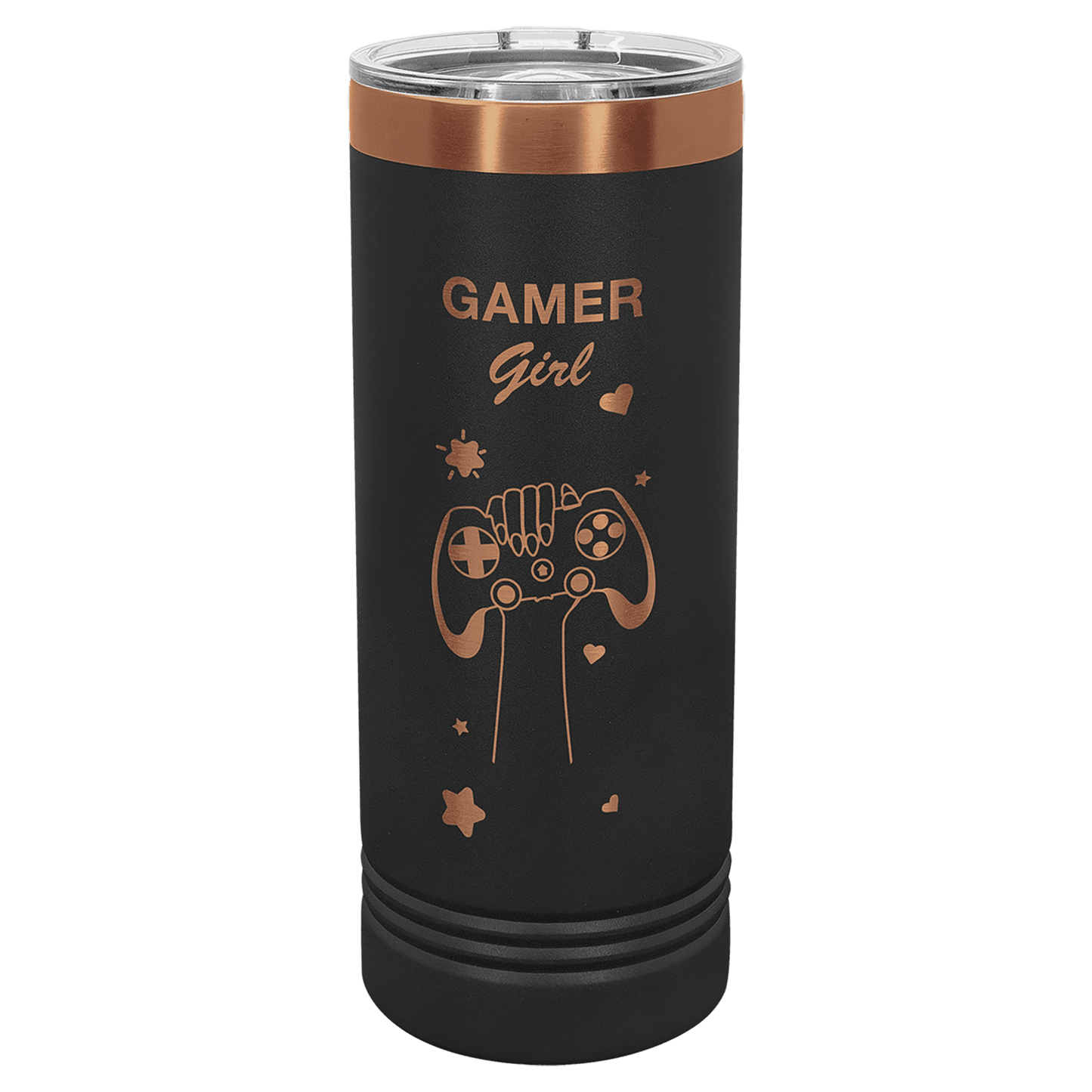 22 oz. - Ion Plated - Skinny Tumbler with Slider Lid - Custom