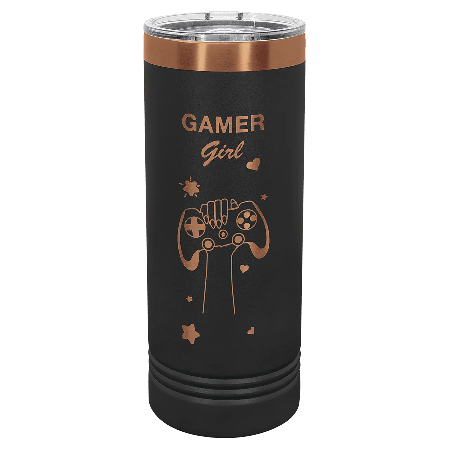22 oz. - Ion Plated - Skinny Tumbler with Slider Lid - Custom JDS
