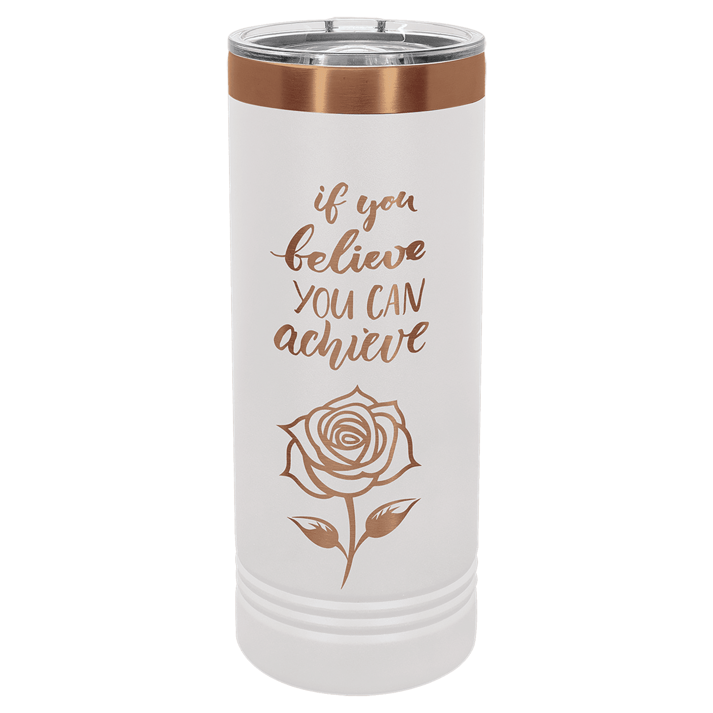 22 oz. - Ion Plated - Skinny Tumbler with Slider Lid - Custom