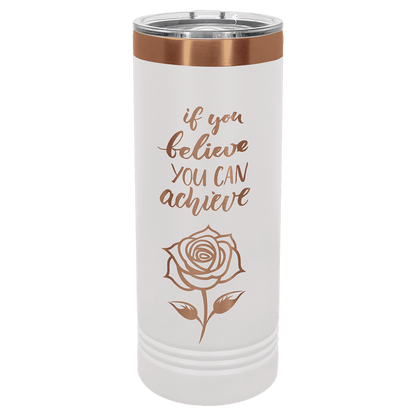 22 oz. - Ion Plated - Skinny Tumbler with Slider Lid - Custom