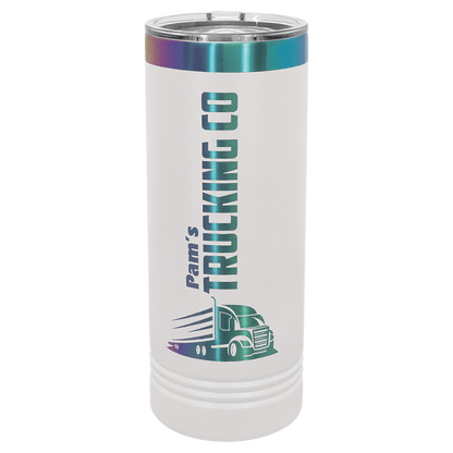 22 oz. - Ion Plated - Skinny Tumbler with Slider Lid - Custom