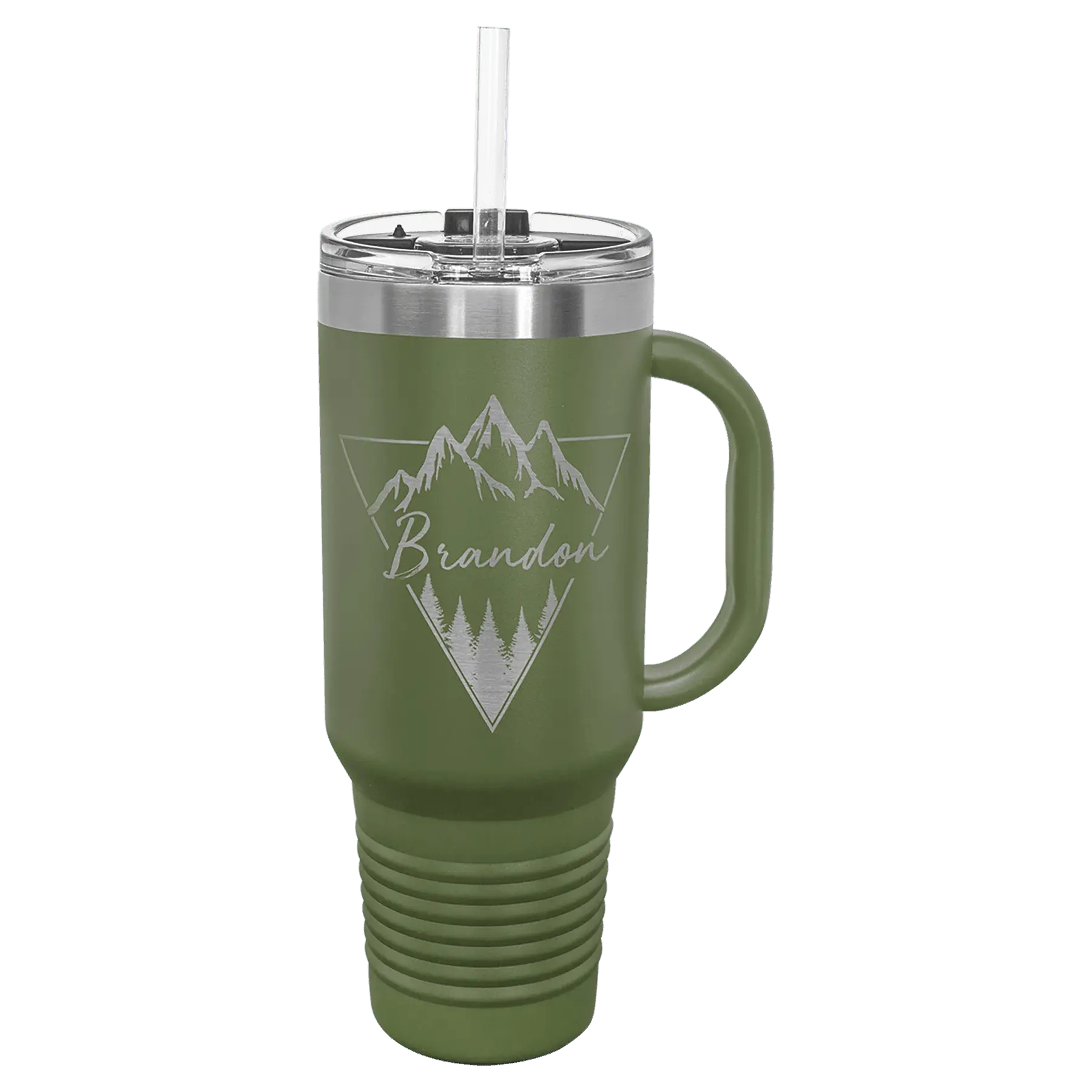 40 oz Travel Mug with Handle, Straw Included - Custom JDS