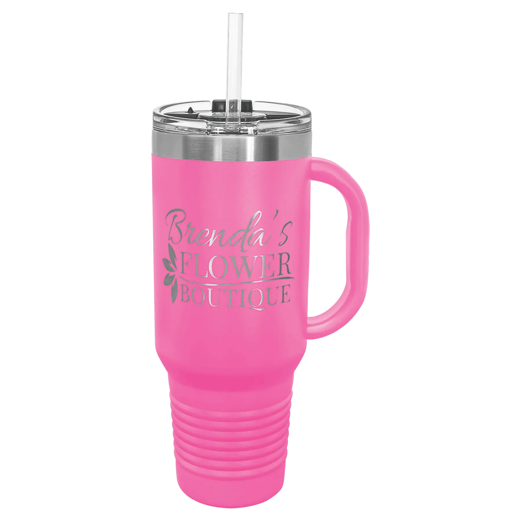 40 oz Travel Mug with Handle, Straw Included - Custom JDS