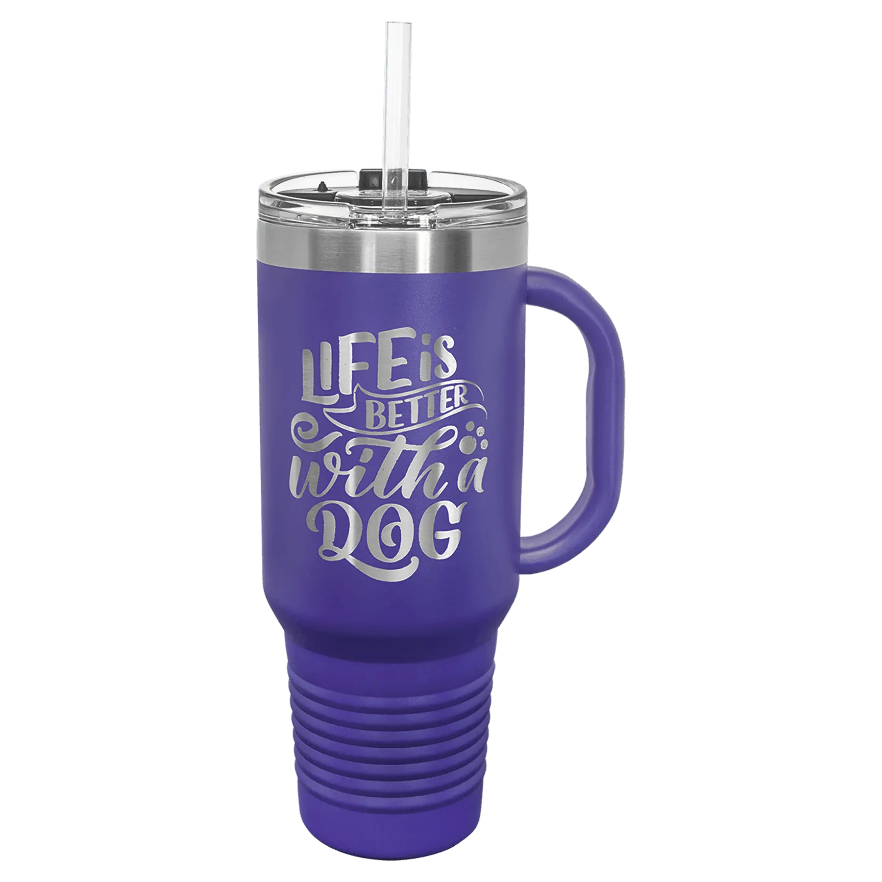 40 oz Travel Mug with Handle, Straw Included - Custom JDS
