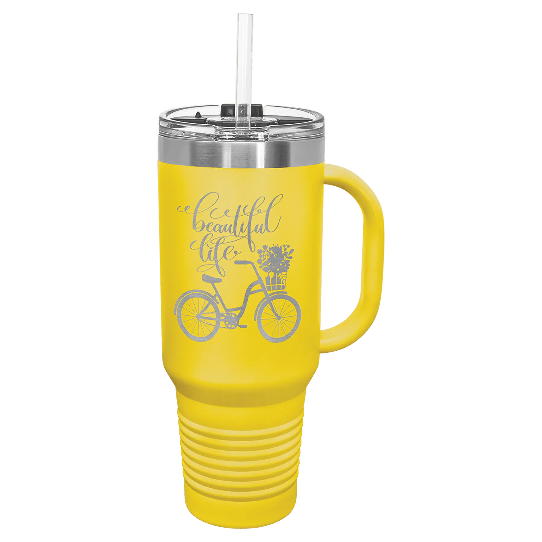 40 oz Travel Mug with Handle, Straw Included - Custom JDS