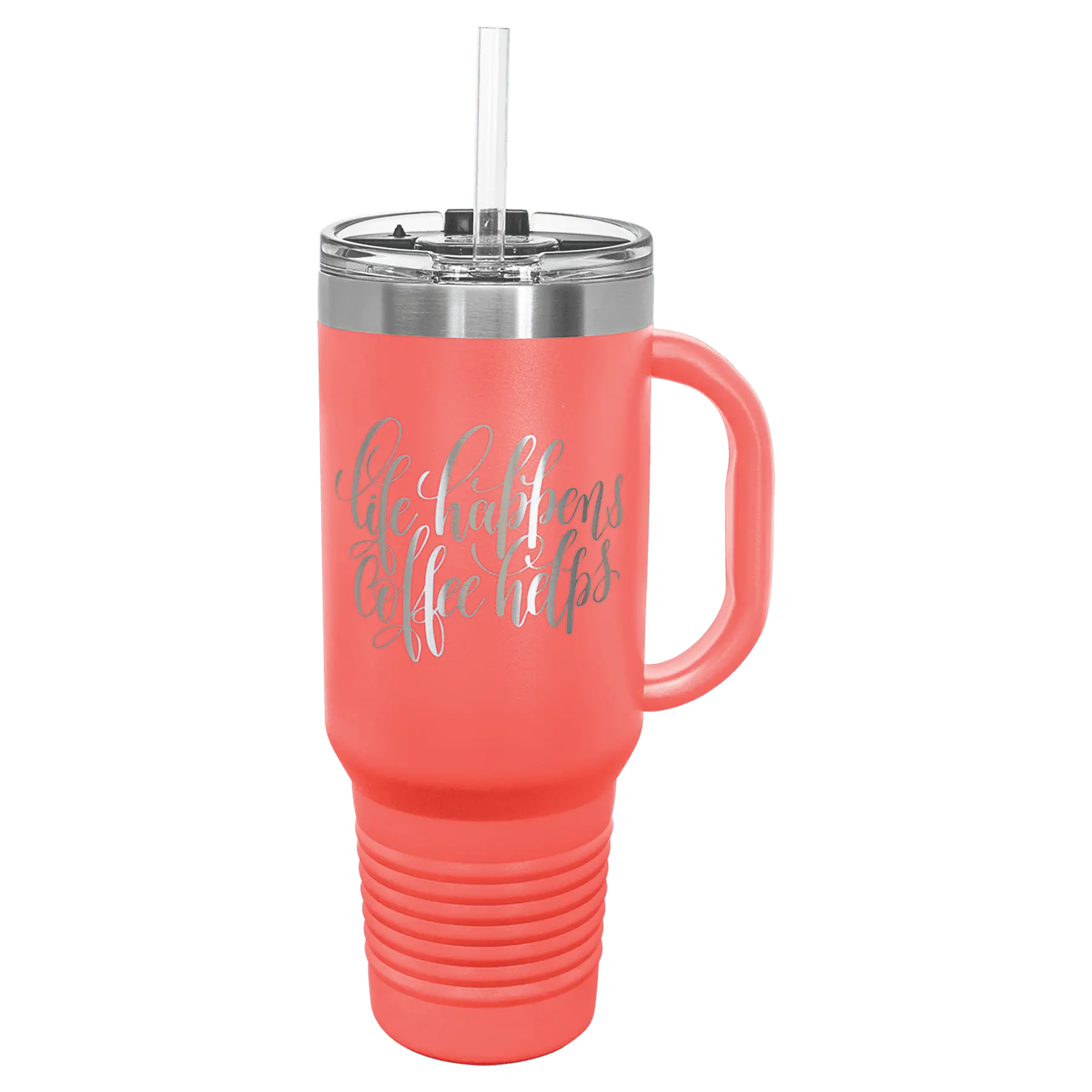 40 oz Travel Mug with Handle, Straw Included - Custom JDS
