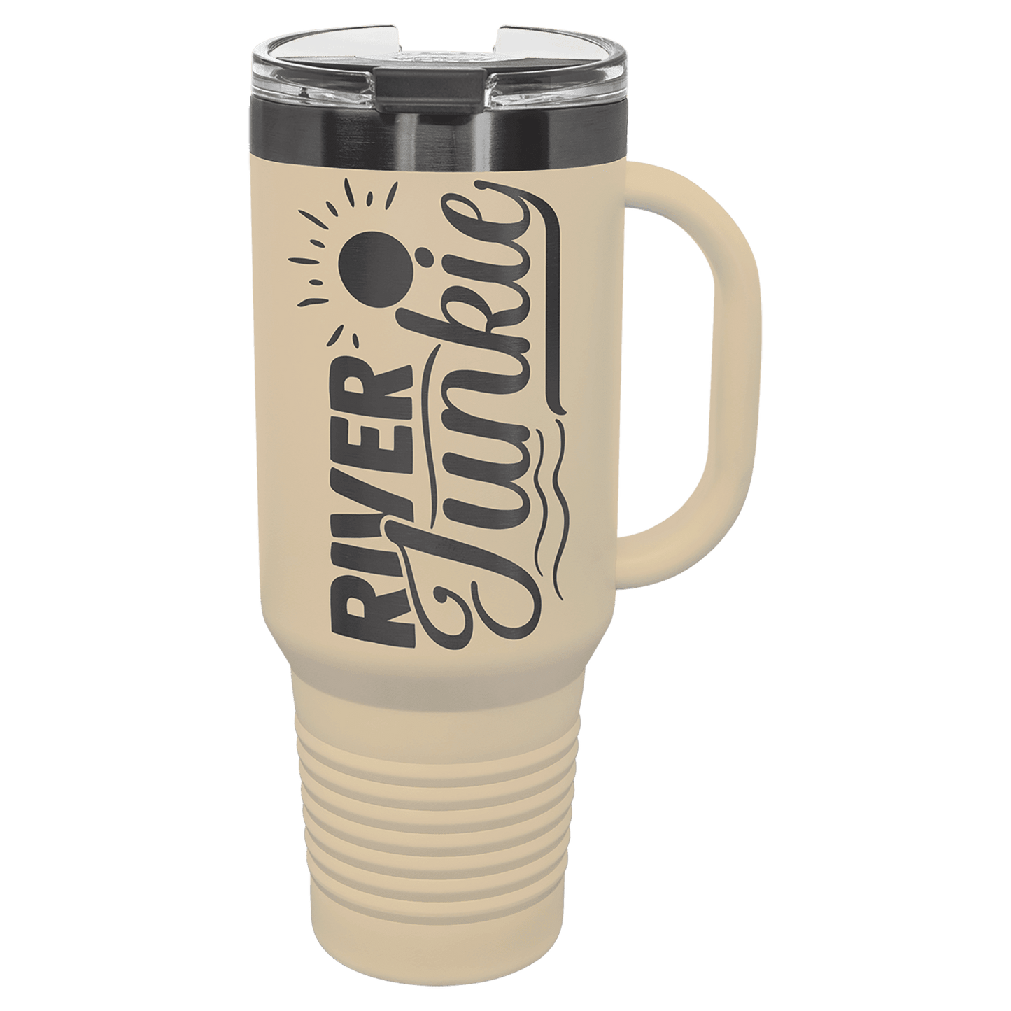 40 oz - Ion Plated - Travel Mug with Handle, Straw Included - Custom