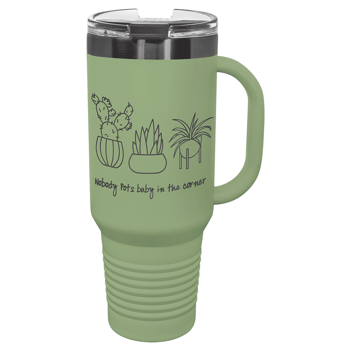 40 oz - Ion Plated - Travel Mug with Handle, Straw Included - Custom