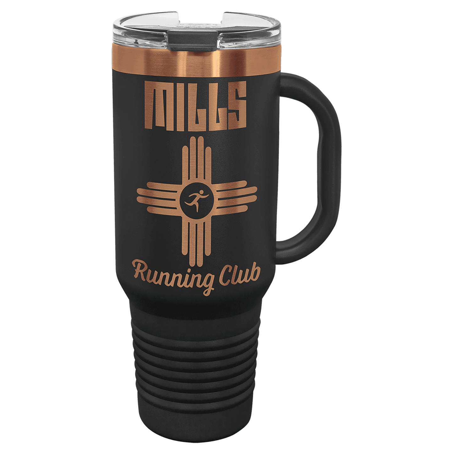 40 oz - Ion Plated - Travel Mug with Handle, Straw Included - Custom