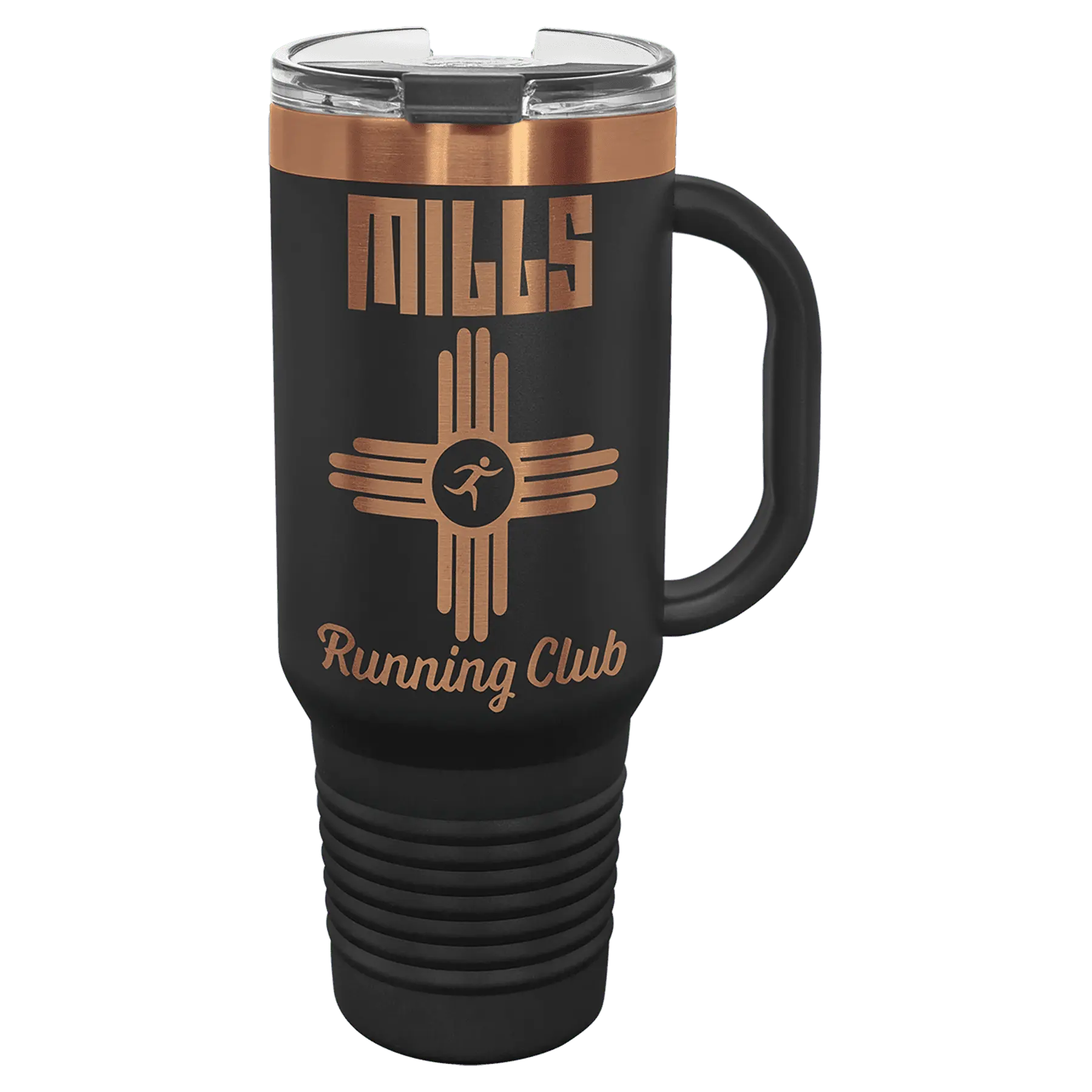 40 oz - Ion Plated - Travel Mug with Handle, Straw Included - Custom JDS