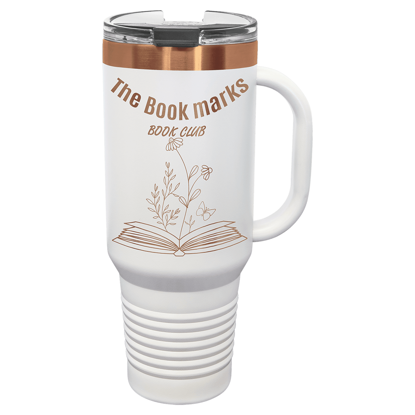 40 oz - Ion Plated - Travel Mug with Handle, Straw Included - Custom