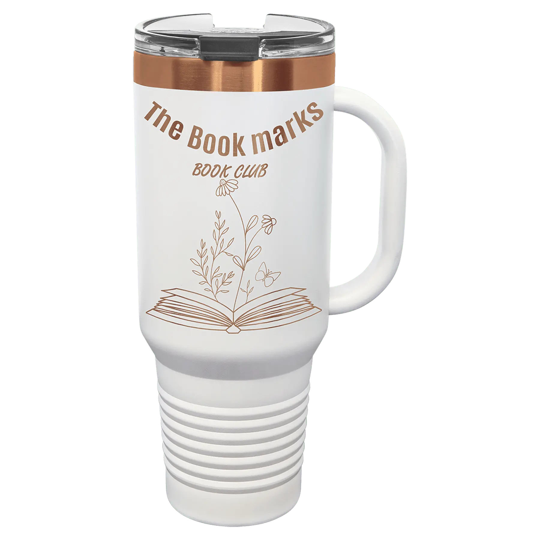 40 oz - Ion Plated - Travel Mug with Handle, Straw Included - Custom JDS