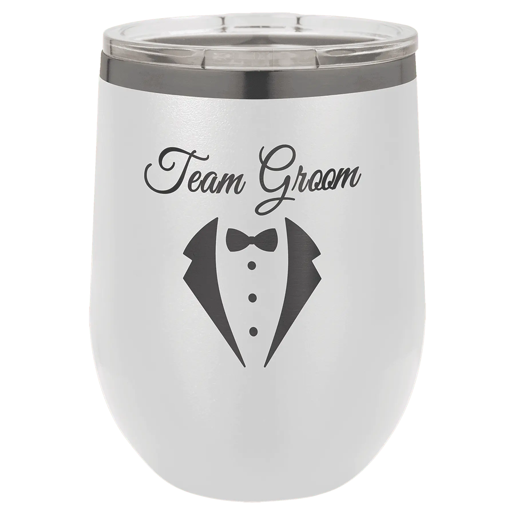12 oz. - Ion Plated - Wine Tumbler - Stemless with Lid - Vacuum Insulated - Customized JDS