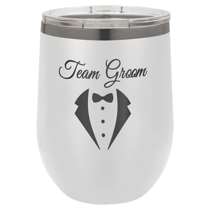 12 oz. - Ion Plated - Wine Tumbler - Stemless with Lid - Vacuum Insulated - Customized