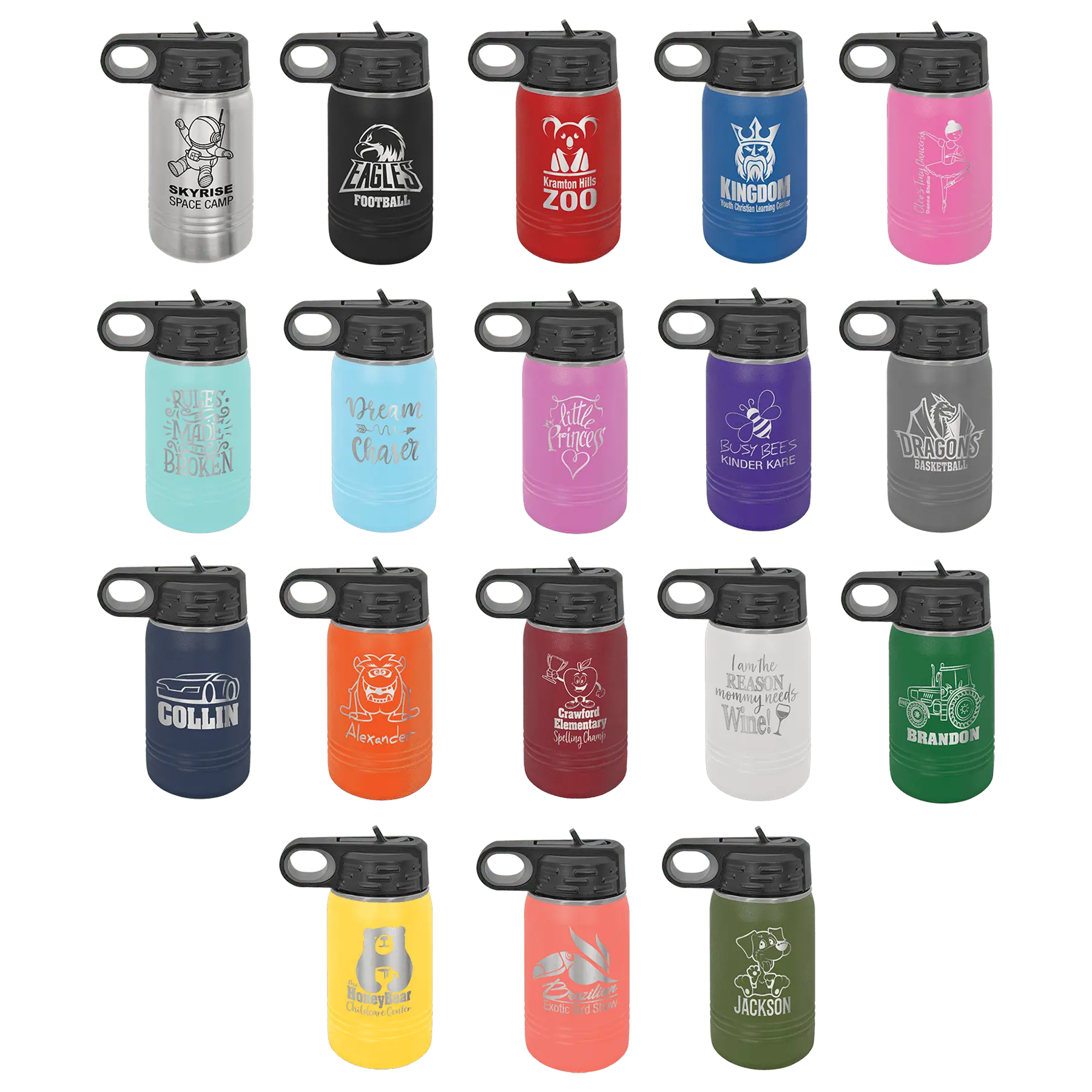 12 oz. Stainless Steel Bottle - Customized JDS