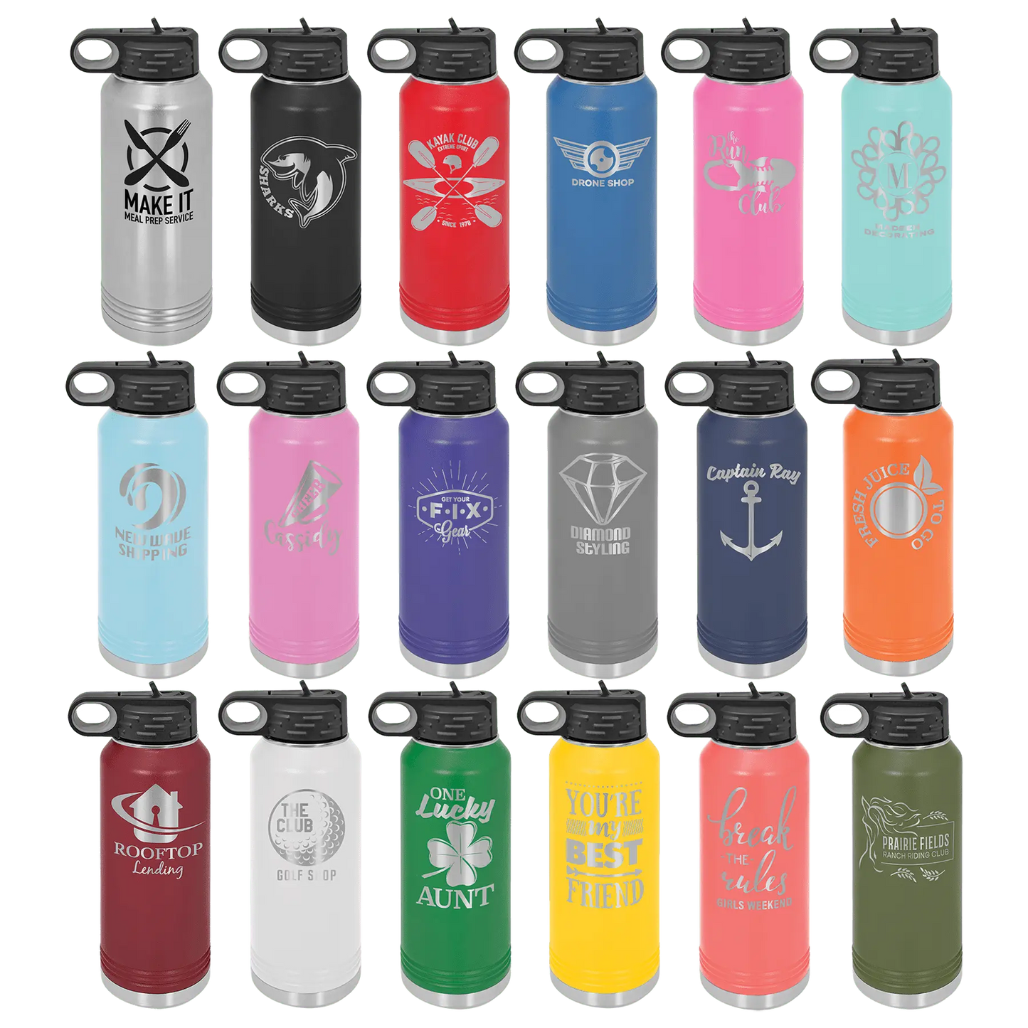 32 oz. Stainless Steel Bottle - Customized JDS