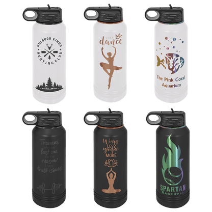 32 oz. - Ion Plated Stainless Steel Water Bottle - Custom