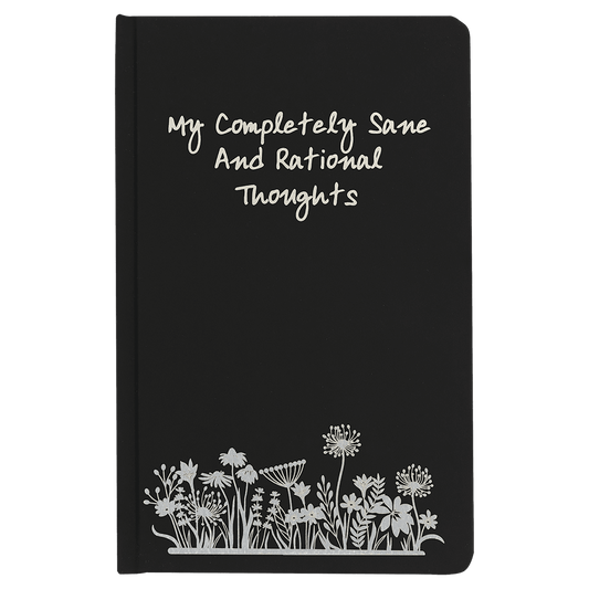 5 1/4" x 8 1/4" Lazerburst Journal – Black – Lasers to Silver – Smalltown Connetchin