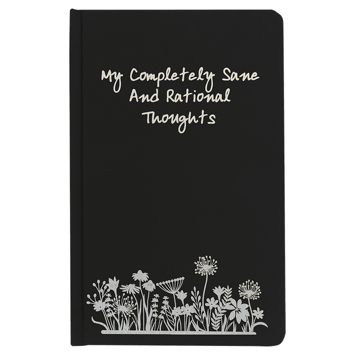 5 1/4" x 8 1/4" Lazerburst Journal – Black – Lasers to Silver – Smalltown Connetchin