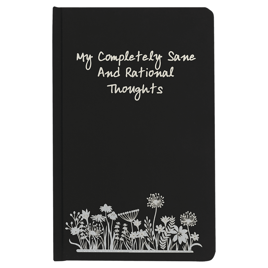 5 1/4" x 8 1/4" Lazerburst Journal  Black  Lasers to Silver  Smalltown Connetchin