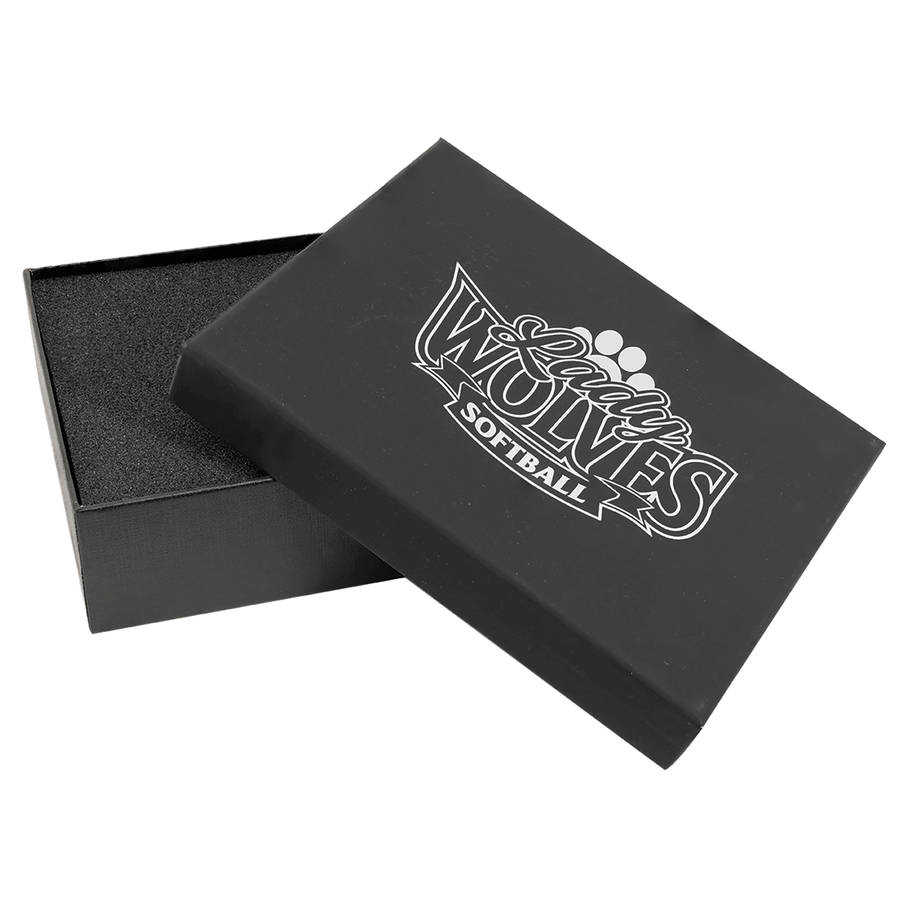 7 1/4" x 5 7/8" x 2" Lazerburst Gift Box – Black – Lasers to Silver – Smalltown Connetchin