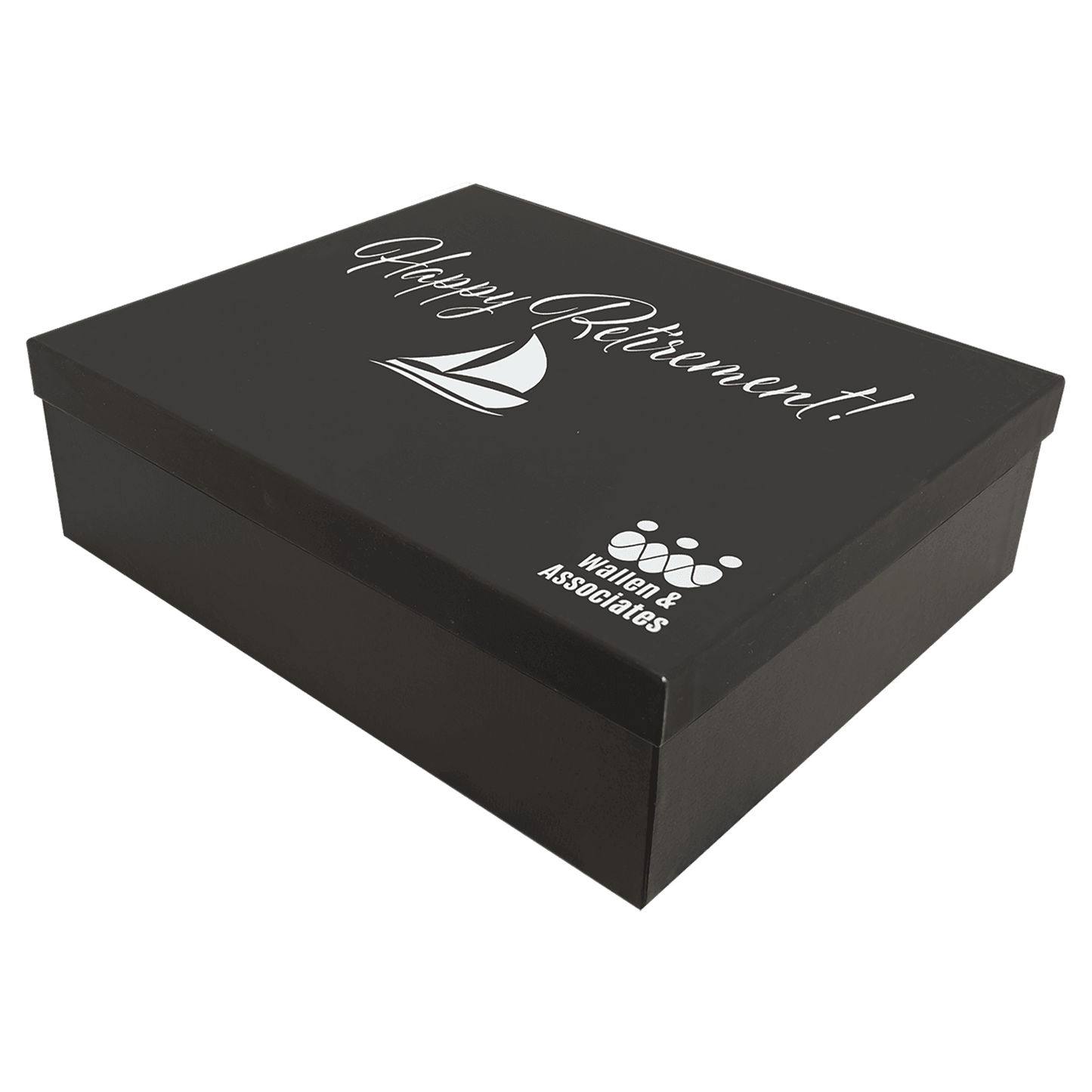 13 5/8" x 11 1/8" x 4" Lazerburst Gift Box – Black – Lasers to Silver – Smalltown Connetchin