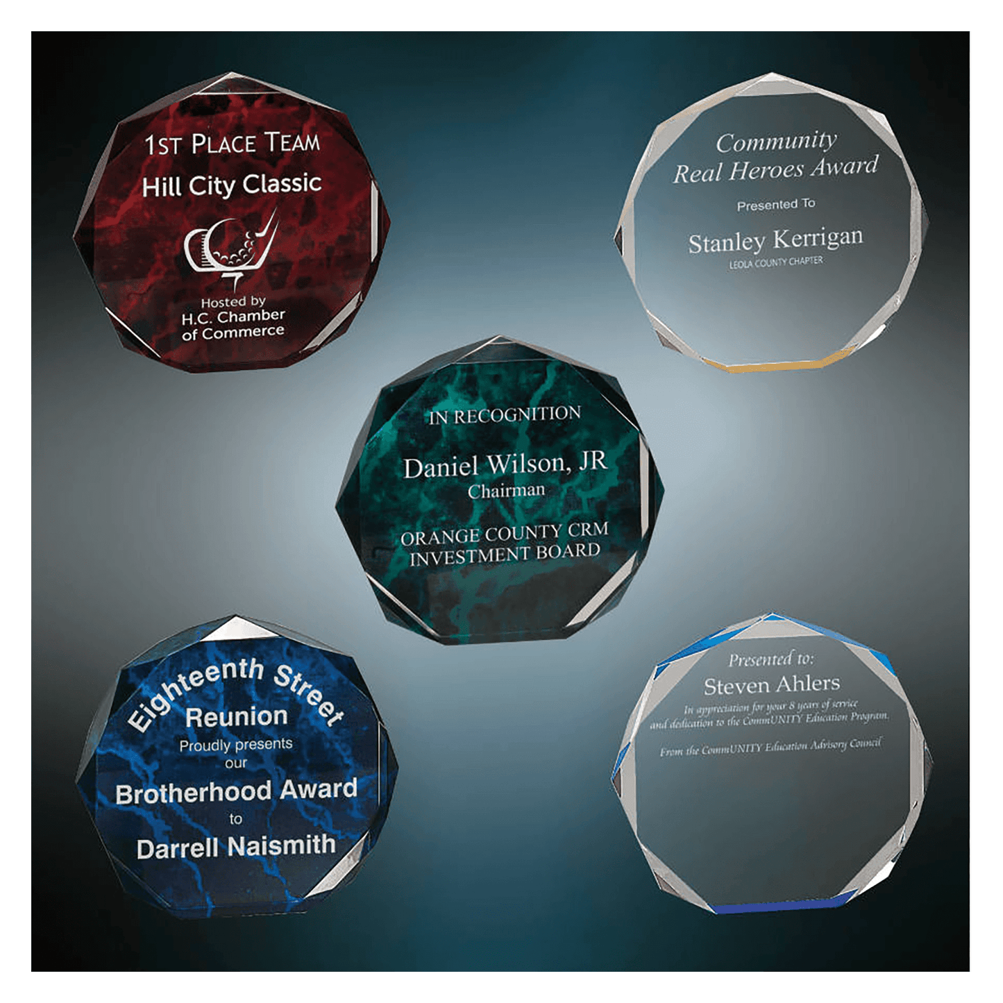 Octagon Acrylic Award