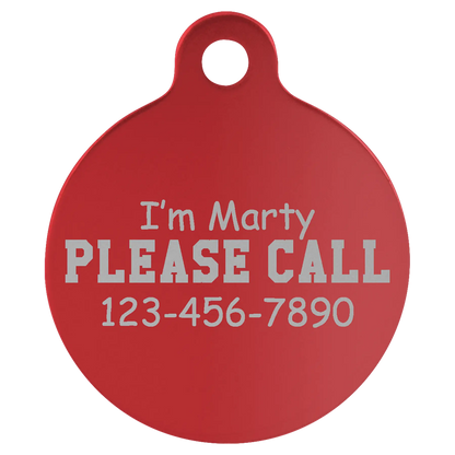 Custom Anodized Aluminum Pet Tag - Huge Variety JDS
