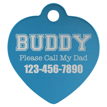 Custom Anodized Aluminum Pet Tag - Huge Variety JDS