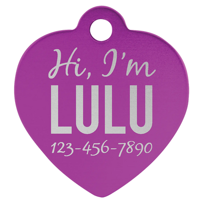 Custom Anodized Aluminum Pet Tag - Huge Variety JDS