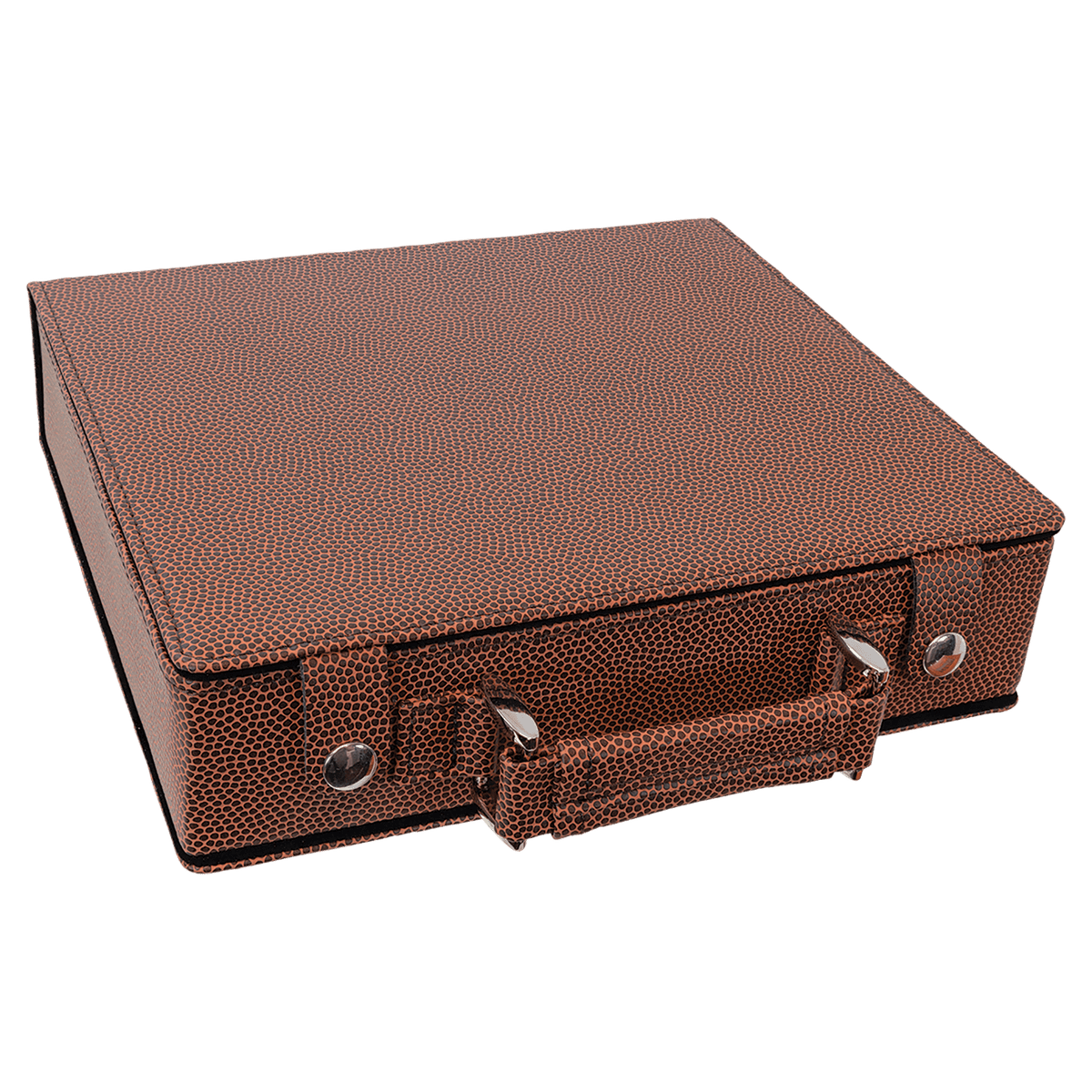 Brown leather poker set on a transparent background