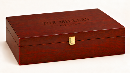 Personalized Rosewood Finish Gift Box
