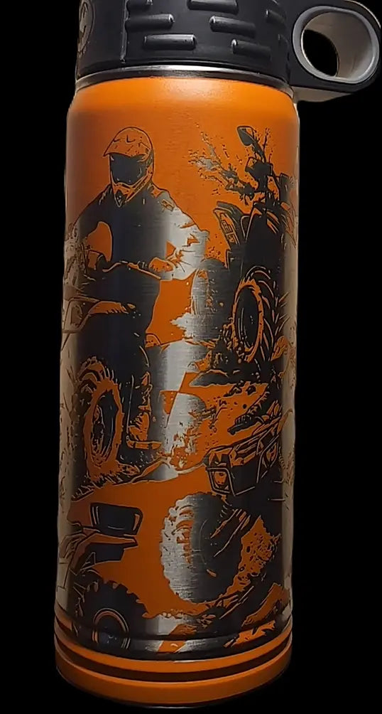 Quad ATV Bottle - 20 Ounce Laser Etched Stainless Bottle JDS Industries