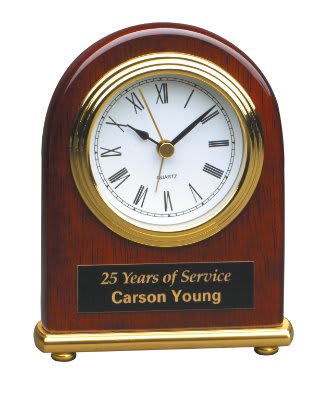 Rosewood Piano Finish Desk Clock