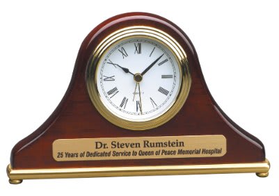 Rosewood Piano Finish Desk Clock