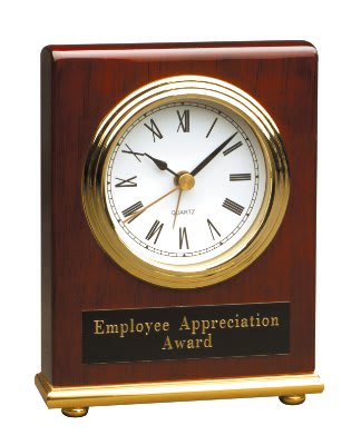 Rosewood Piano Finish Desk Clock