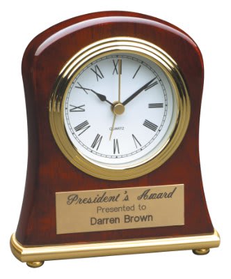 Rosewood Piano Finish Desk Clock