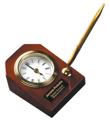 Rosewood Piano Finish Desk Clock