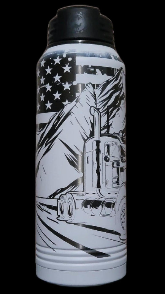American Trucker Bottle - 32 oz Includes Laser Customization - Smalltown Connetchin
